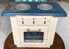 Ancienne cuisinière électrique "CS Jouet" tôle Jouet Vintage Collection Piano.