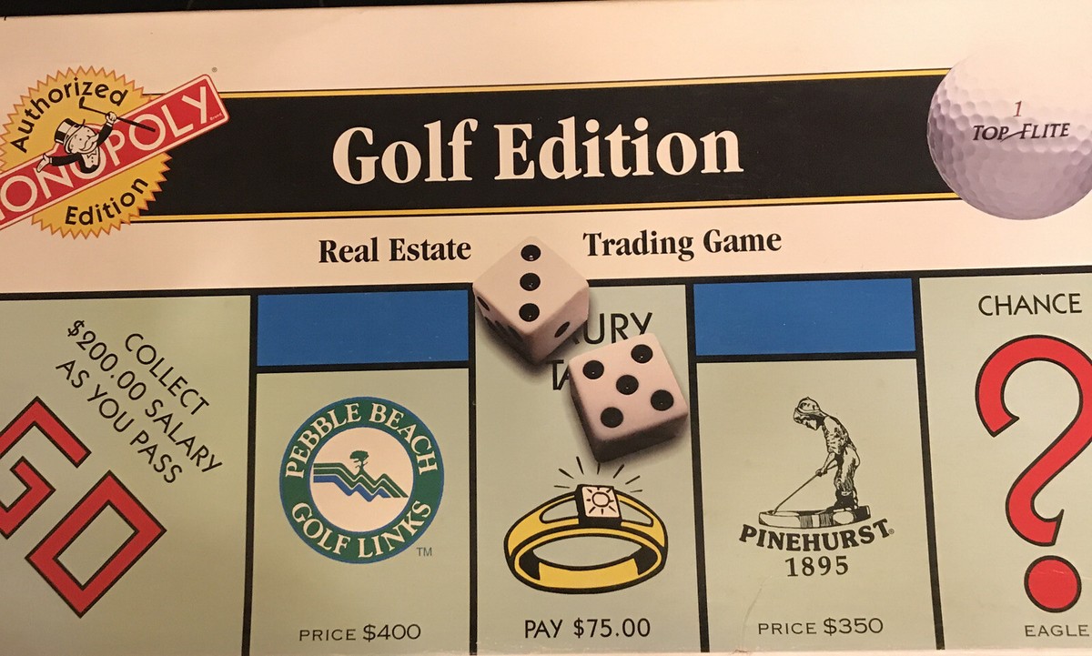 Official Monopoly Golf Edition Board Game Pebble Beach Pinehurst