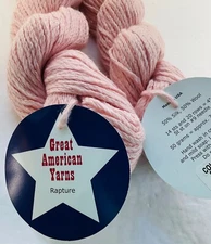 Great American Yarns Rapture Silk/ Wool Yarn Lot of 2 Pink 0244  New Vintage