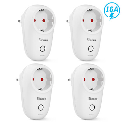 4x SONOFF Smart Steckdose WIFI WLAN Home Socket Alexa Google Fernbedienung Timer