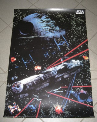 STAR WARS  Classic  Space battle  Vintage  Poster 1997 Rarität Filmwelt Berlin
