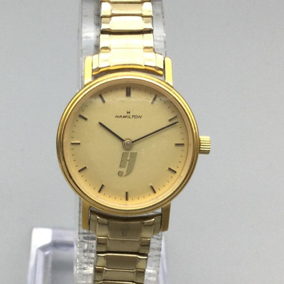 Vintage Hamilton Womens 24mm 10K Gold Filled Watch Stretch Band New Battery
