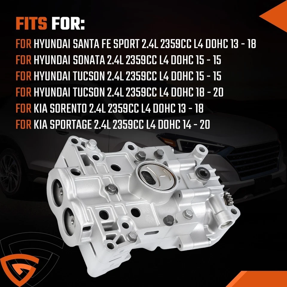 Balance de eje de bomba de aceite 23300-2G400 20 dientes para Hyundai Santa Fe Sport Tucson Kia Foto 2 de 4