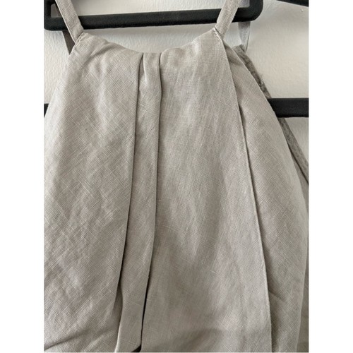 Zara 100% Leinen Neckholder Top In Grau Größe XL Neu mit Etikett - Bild 14 von 16