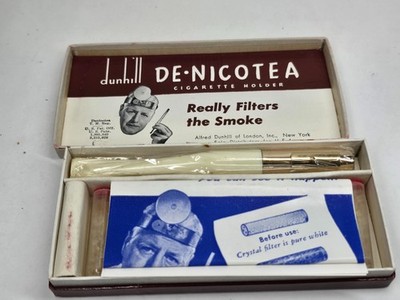 Vintage Lady De-Nicotea Cigarette Holder White 1133 Alfred Dunhill Boxed Unused