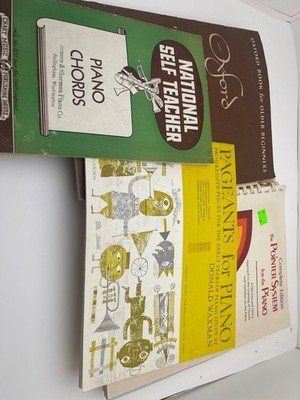 Lot of 4 VTG  Piano sheet music Pointer, Pageants, Oxford Course Self-Teach