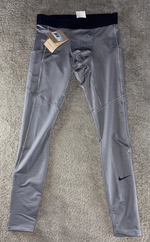 New NIKE PRO Warm Training Tight Men's Size M Grey | Style FB7961-084 NWT $55 - Image 4 of 4