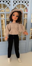 Vintage Hard Head Sindy With Re-rooted Hair In Bob Style In Handmade Outfit