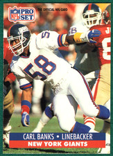 Carl Banks - 1991 Pro Set #56 - New York Giants Football Card