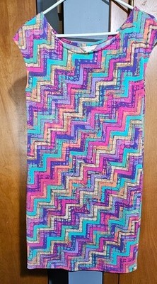 Tori Richard Honolulu Zigzag Pattern Dress