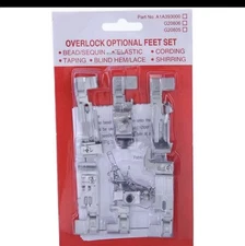 6-pc Overlocker Optional Foot Kit  A1A393000  Singer/Pfaff/Huskylock/Juki etc.