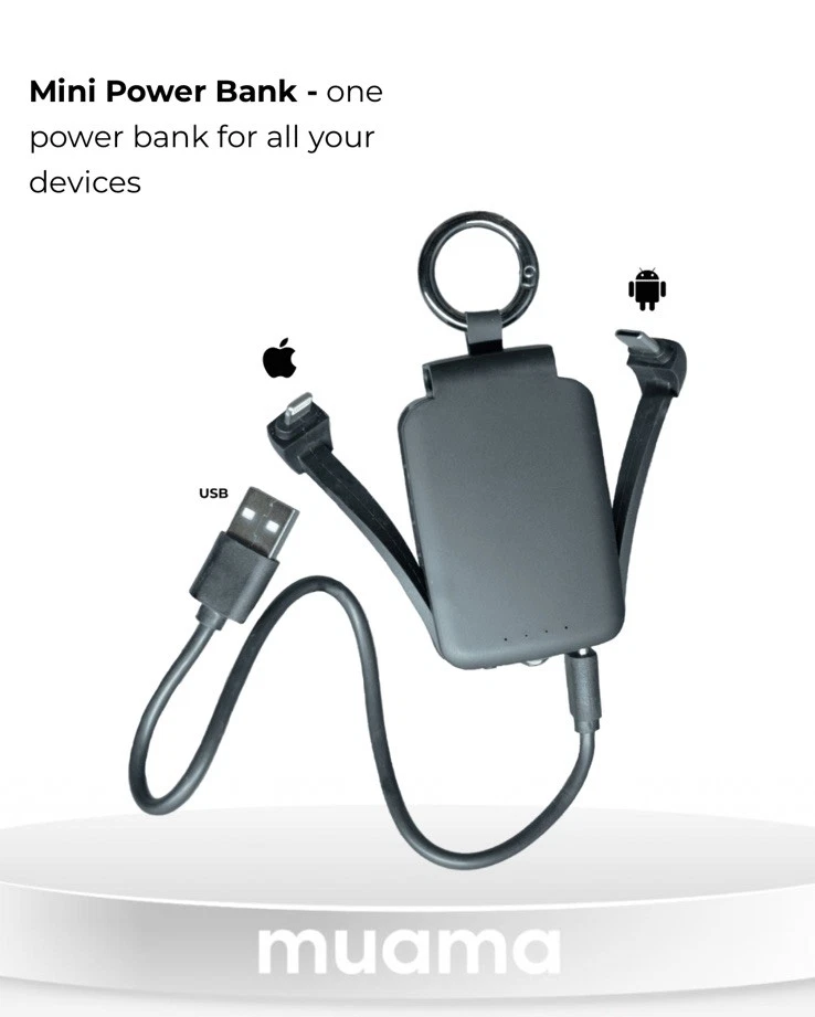 Mini Cargador de Teléfono Portátil Banco de Alimentación iPhone Android Celular 2000mAh Batería | 2x Foto 2 de 4