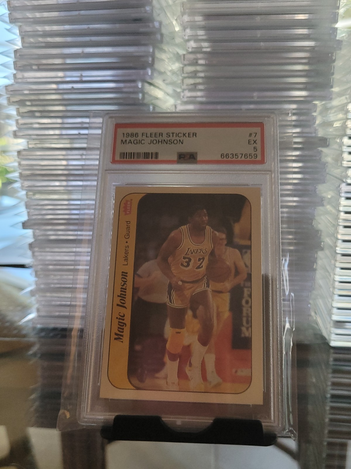 1986-87 Fleer - Stickers Magic Johnson #7