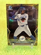 /75 Dylan Campbell 2023 Bowman Draft #BDC-181 1st YELLOW LUNAR CRATER REFRACTOR