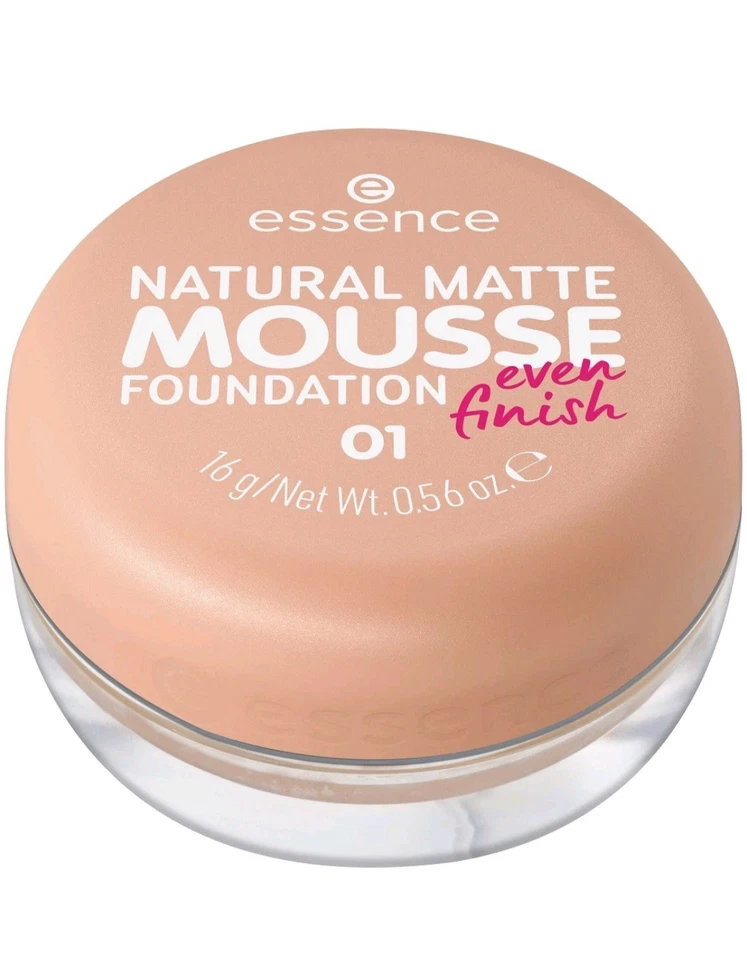Essence Natural Matte Mousse Make-Up, Foundation #01 Even Finish 16g Portofrei