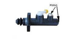 Kutschen Bremszylinder Guss M10 x 1 mit Ausga...