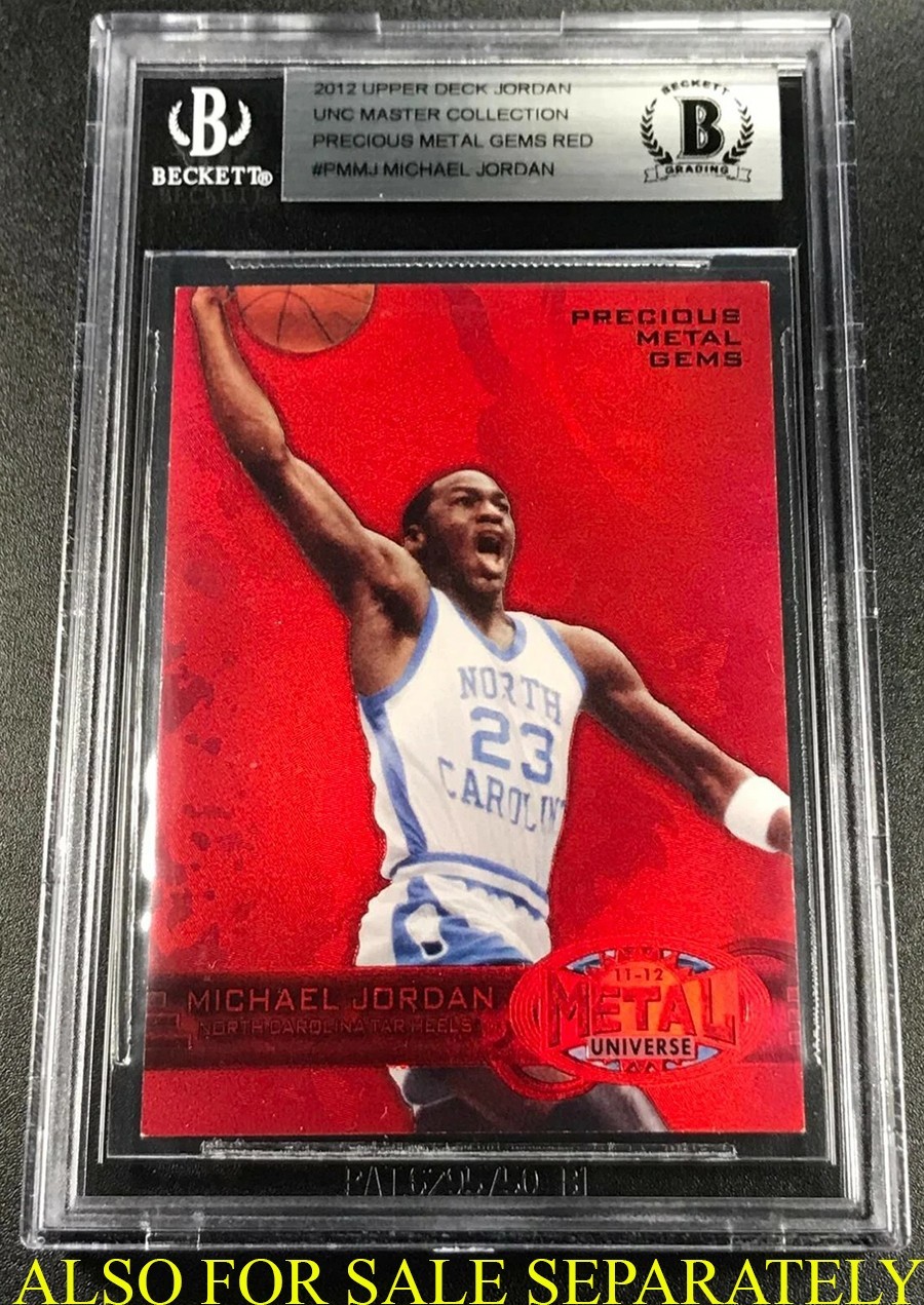 MICHAEL JORDAN 2006 UPPER DECK ULTIMATE COLLECTION GAME JERSEY AUTO /75 PSA 8 MJ view 18
