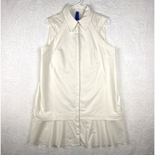 Kit and Ace Shirt Dress Womens 10 IvoryCashmere Blend Preppy Minimalist Coastal