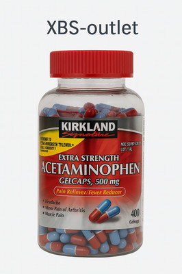 Kirkland Signature Acetaminophen Rapid Release Extra Strength 500mg 400 Gelcaps
