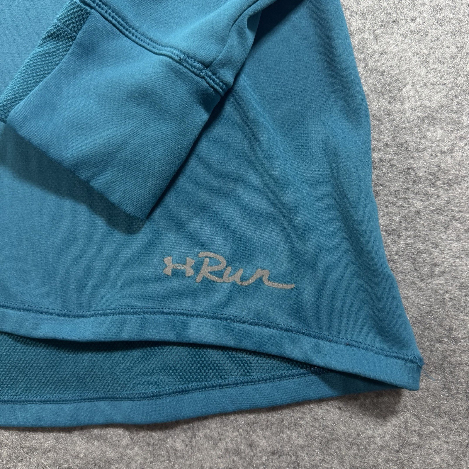 Under Armour Run All Season Pullover Womens XL Blue Mock Neck Thumbhole Stretch thumbnail 11