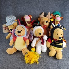 vintage disney store bean bag plush Pooh and Tigger lot Of 7