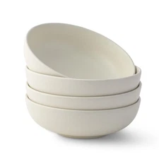 Mesa 30oz Stoneware Pasta Bowls Set of 4 Salad and Serving for Kitchen Oatmeal