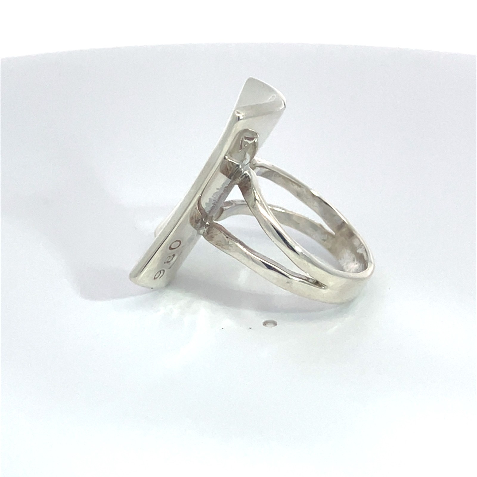 Sculpted Sterling Silver Statement Ring - image 4