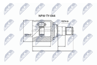 Gelenksatz Antriebswelle NTY NPW-TY-044 FüR Toyota Avensis Corolla Verso Auris
