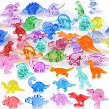 180 Pcs Mini Dinosaur Figures, Mini Resin Animals Figures to Hide, Small Plas...