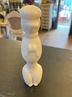Vintage Retro Avon Milk Glass Poodle Dog Sitting Up Perfume Bottle Empty