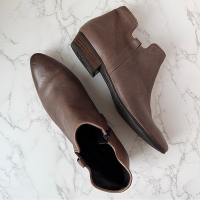 Paul Green Leather Ankle Boots Cutout Barnes Booties Minimalist US 10 NWOT