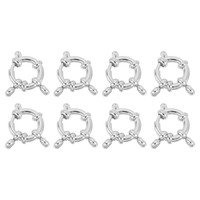 Federverschluss, 8 StüCk 12Mm Federringverschluss Zur Schmuckherstellung, Silber