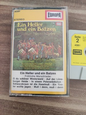 Musik Kassette MC - Ein Heller und ein Batzen - Marschlieder Marschmusik