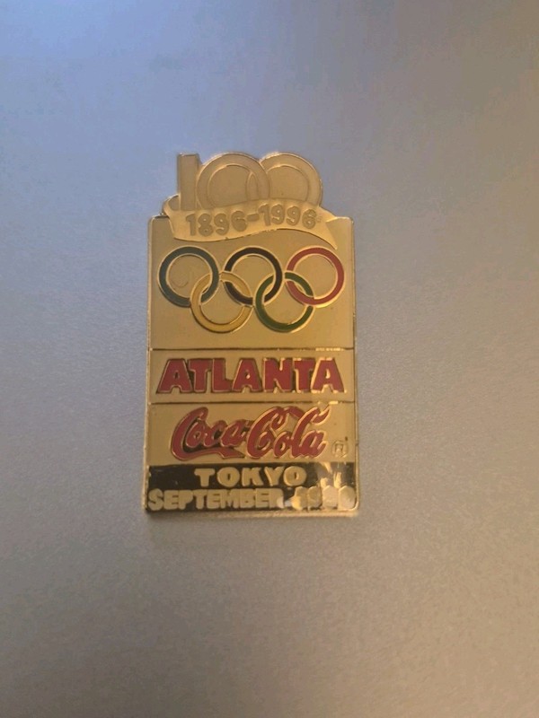 1996 Atlanta Coca-Cola Olympic Games 100 Soda Olympics Hat Lapel Pin