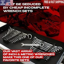 24pc TightSpot Ratcheting Wrench Set Small Space Access Bolt Rounding Prevention