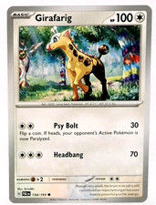 Pokémon Girafarig Card 154/193 Paldea Evolved Scarlet & Violet TCG