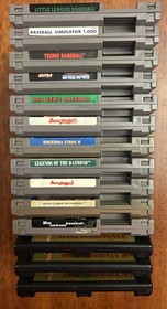 NES Nintendo Baseball Lot 14 Games Bases Loaded 4 Baseball Stars 2 RBI 1 2 3