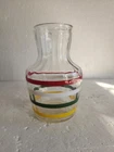 Vintage Glass Pitcher/Carafe Fiesta Bands Pattern by Anchor Hocking • 1 qt