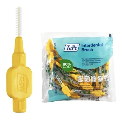 TePe Original Interdental Brushes Yellow 0.7 mm, Pack of 25