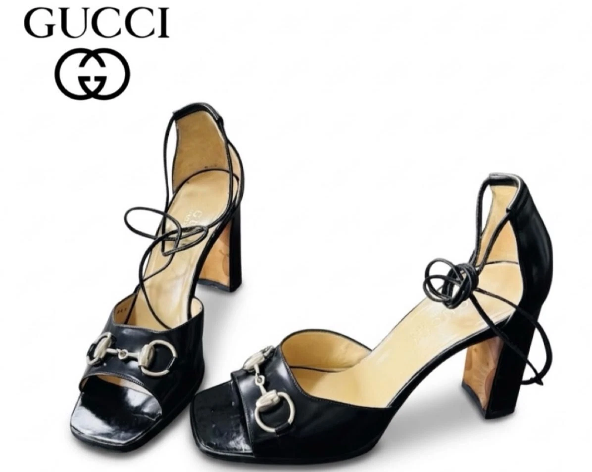 Gucci Leather Upper Lace Up Sandals for Women for sale | eBay