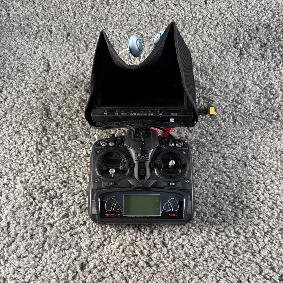 Walkera Devo 10 RC Radio Controller + Screen and 2x RX - Image 3 of 4