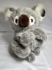 Vintage 1990 Unipax Koala Bear Grey Plush Stuffed 10" w/ Hang Tag Made In Korea