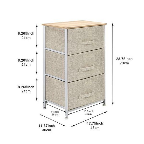 Organizador de almacenamiento de dormitorio con cajones para cofre de tela Cerbior - Imagen 108 de 110