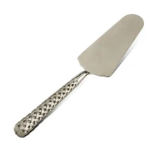 NEW IN BOX L'Objet Silver Braid Cake Server Platinum