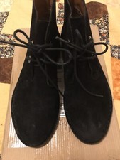 Nine West Vintage 7.5 M NWKENDER Black Suede lace up ankle boots
