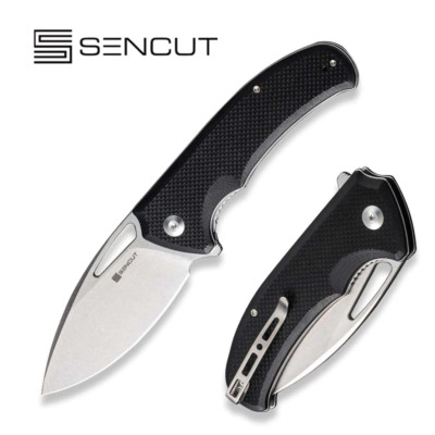 S230141 Sencut Phantara Black G10 Handles 9Cr18MoV SW Drop Point Blade IKBS Line