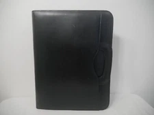 Day Timer 3 Ring Black Zippered Retractable Drop Handle Organizer Planner Cover