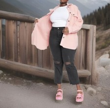 Women  s Wild Fable Super High Rise Straight Distressed Black Jeans Size 00