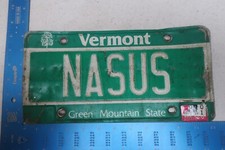 Vermont License Plate Tag VT 2001 01 Vanity NASUS