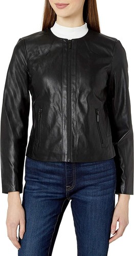 ARMANI EXCHANGE GIUBBOTTO PELLE Donna Mod. 8NYB03 YNA9Z 1200 Nero | eBay